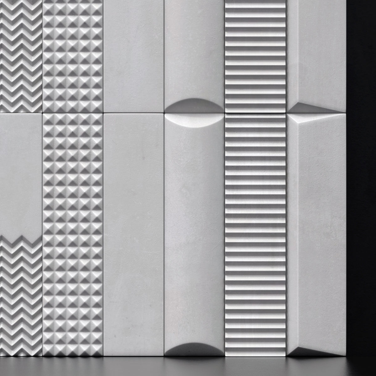 Tile Biscuit plan bianco n2 3D model_8