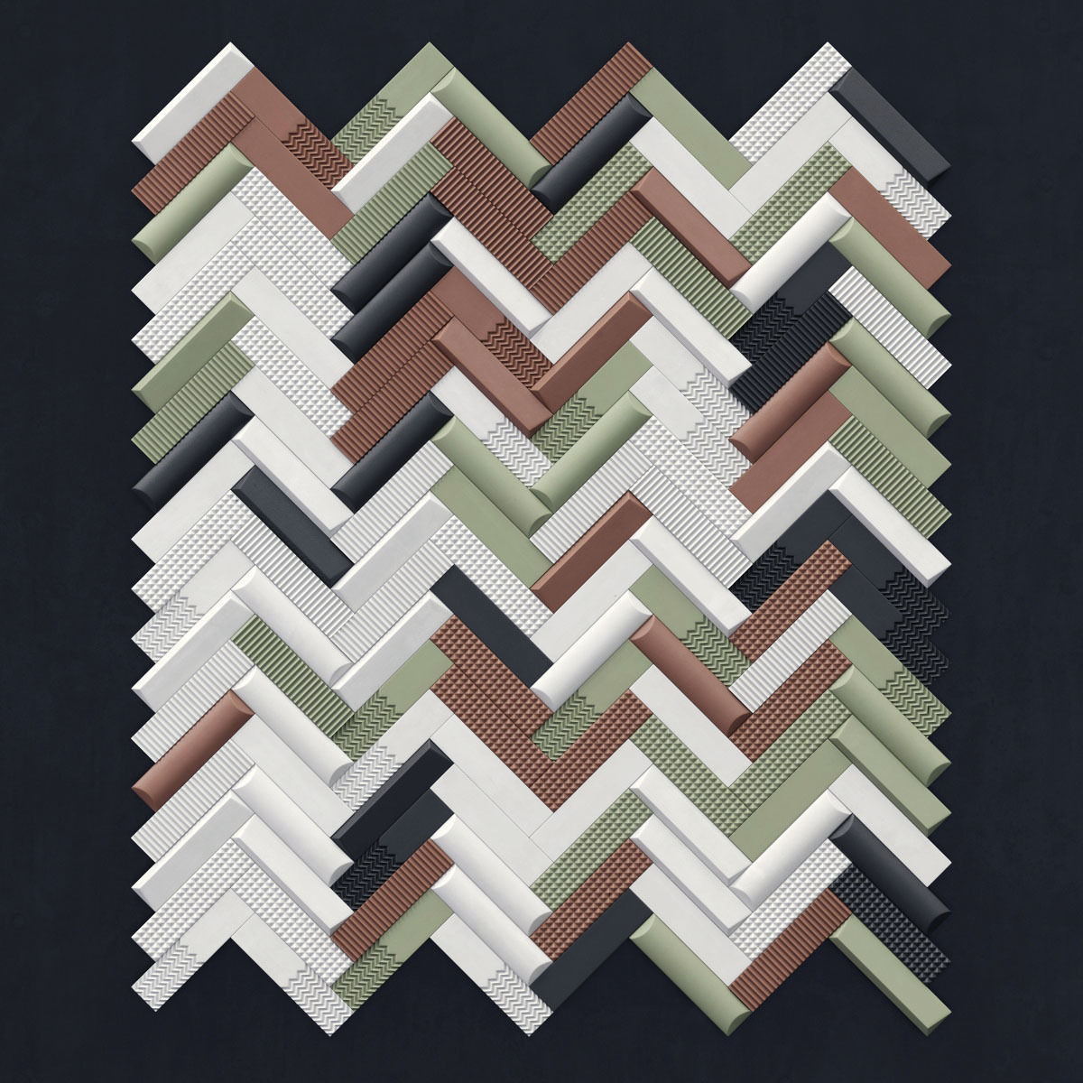 Tile Biscuit plan bianco n2 3D model_6