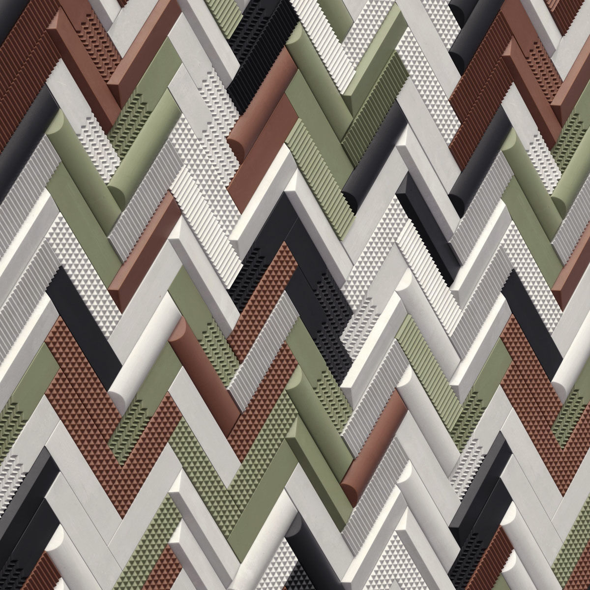 Tile Biscuit plan bianco n2 3D model_3