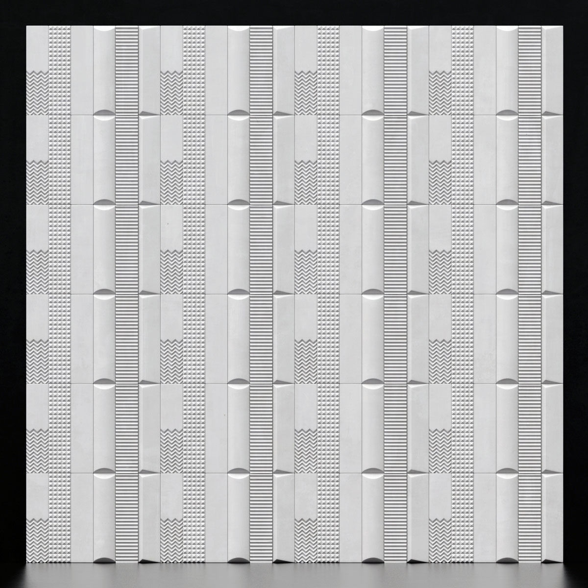 Tile Biscuit plan bianco n2 3D model_7