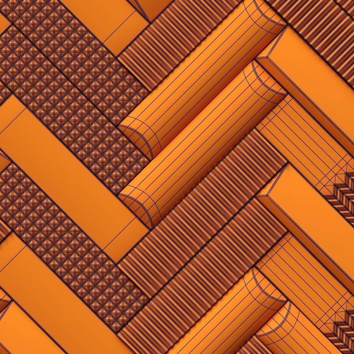 Tile Biscuit plan bianco n2 3D model_10