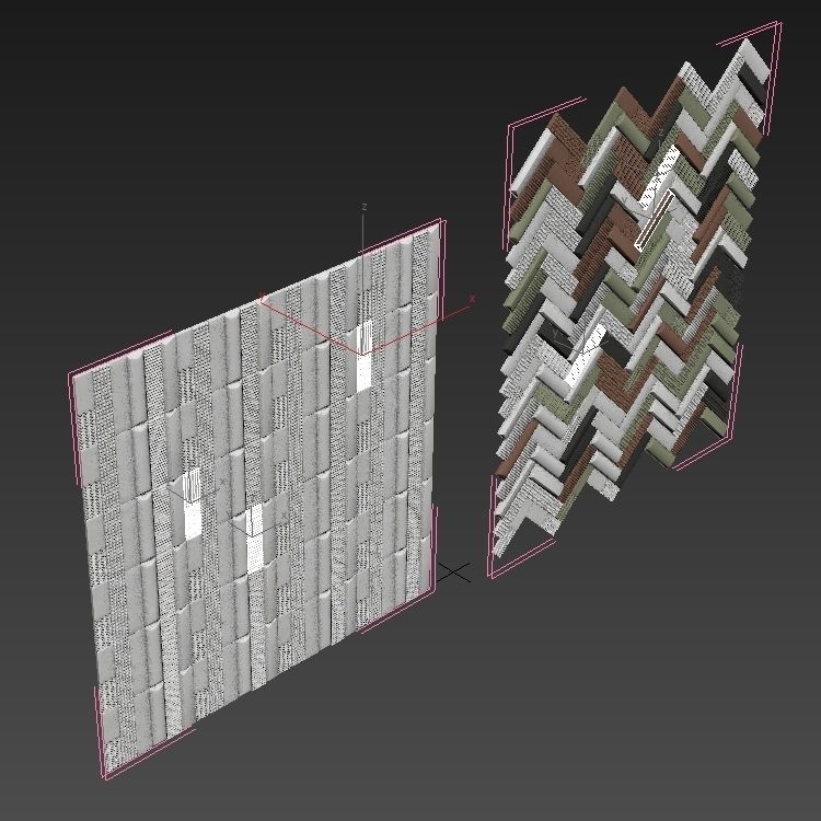 Tile Biscuit plan bianco n2 3D model_9