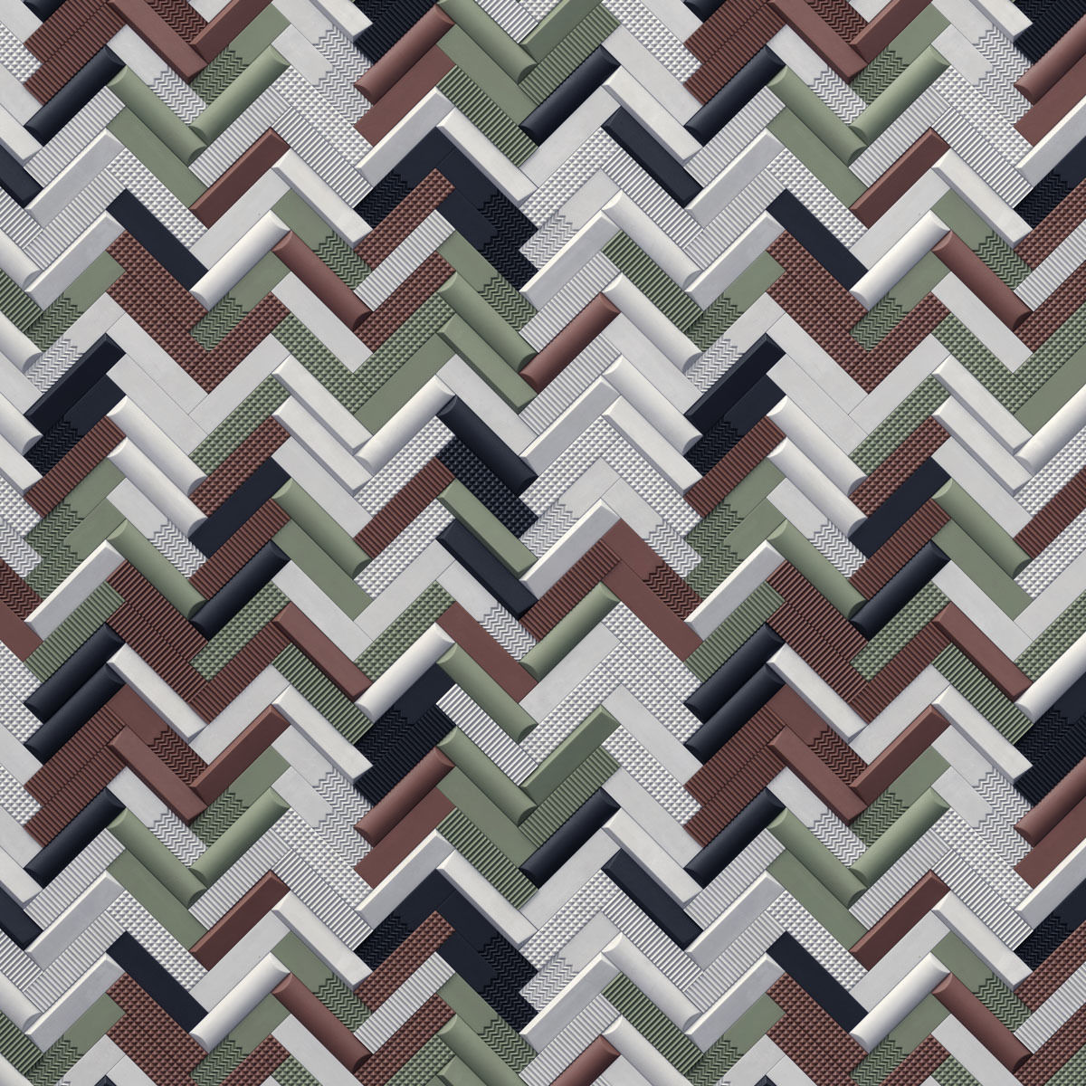 Tile Biscuit plan bianco n2 3D model_2