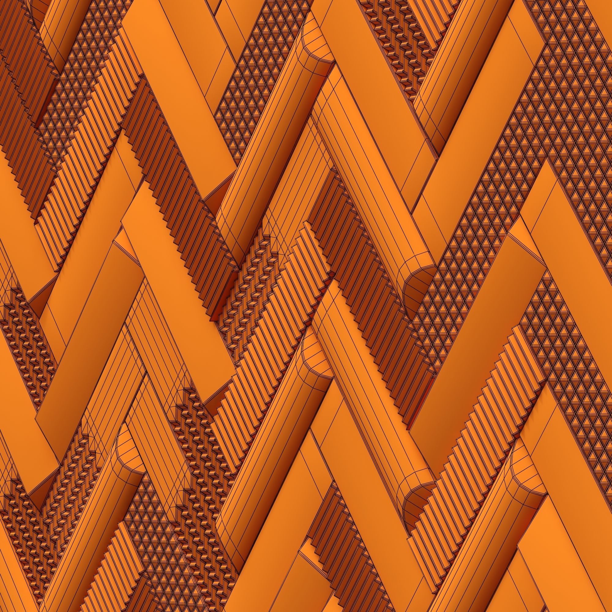 Tile Biscuit plan bianco n2 3D model_11