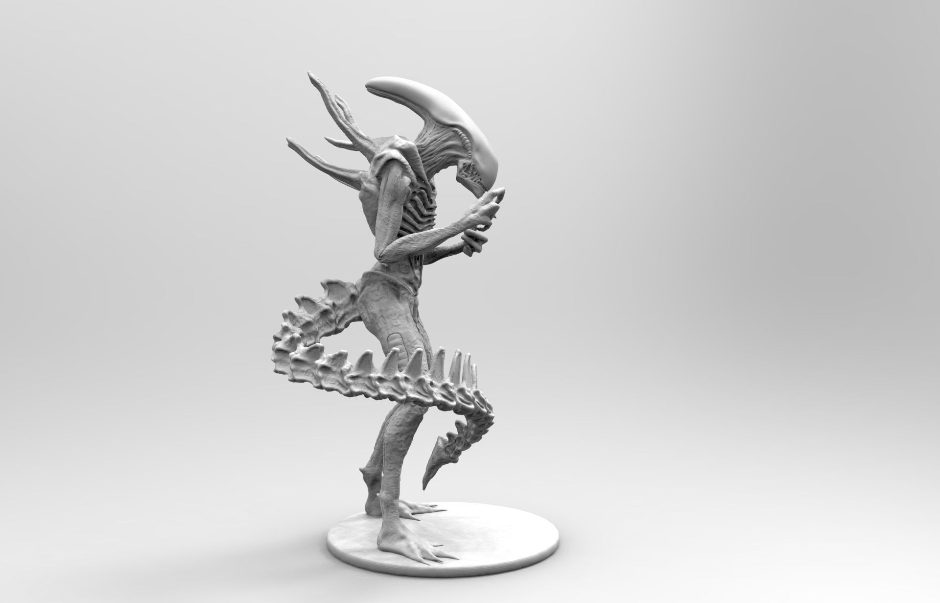 Alien Xenomorph Smoking Joint Tabaco Cigar  3D print model_7