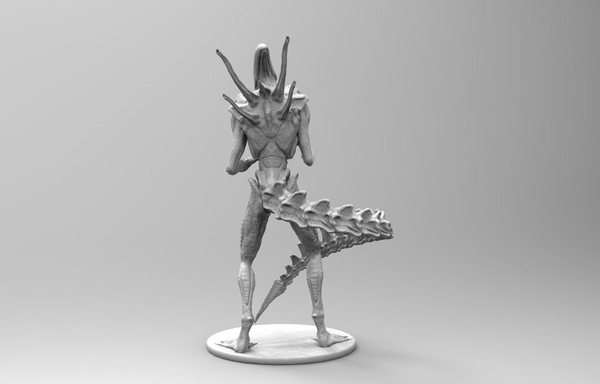 Alien Xenomorph Smoking Joint Tabaco Cigar  3D print model_5