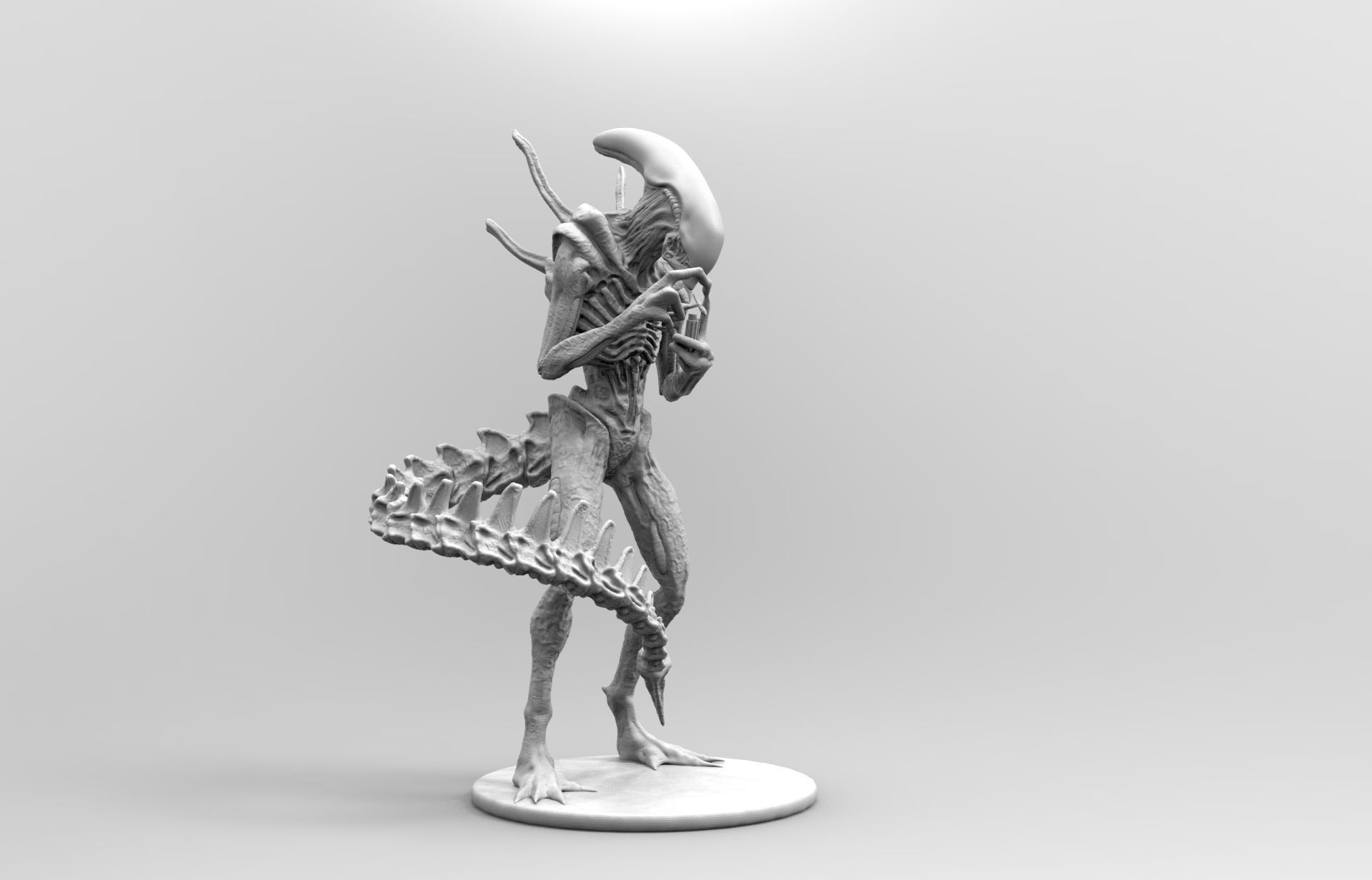 Alien Xenomorph Smoking Joint Tabaco Cigar  3D print model_8