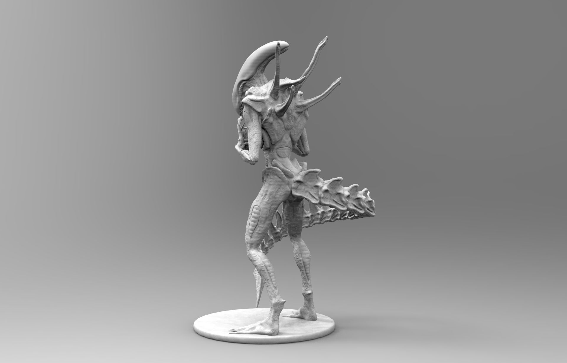 Alien Xenomorph Smoking Joint Tabaco Cigar  3D print model_3