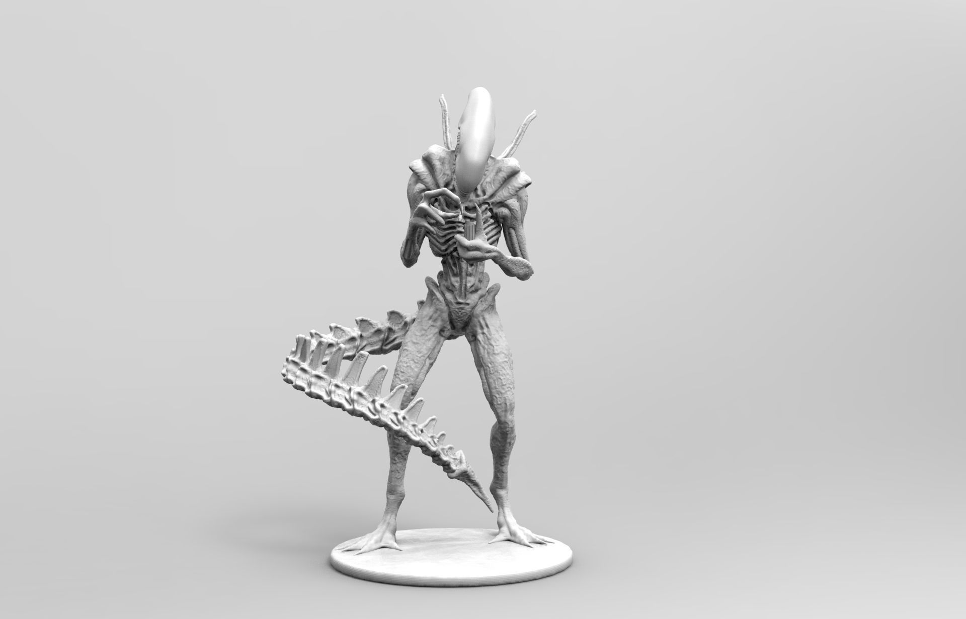 Alien Xenomorph Smoking Joint Tabaco Cigar  3D print model_1