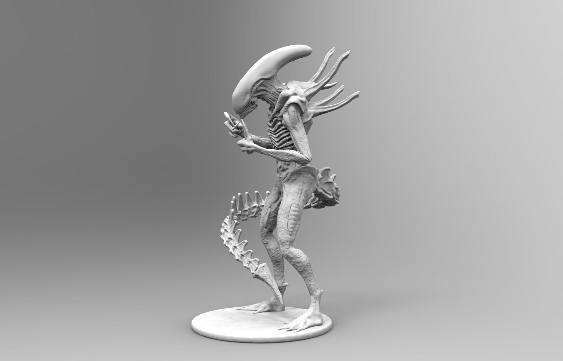 Alien Xenomorph Smoking Joint Tabaco Cigar  3D print model_6