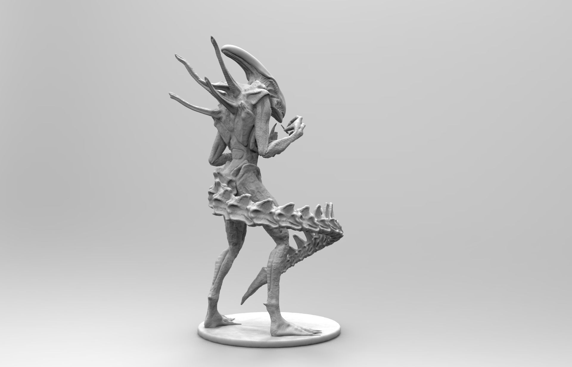 Alien Xenomorph Smoking Joint Tabaco Cigar  3D print model_4