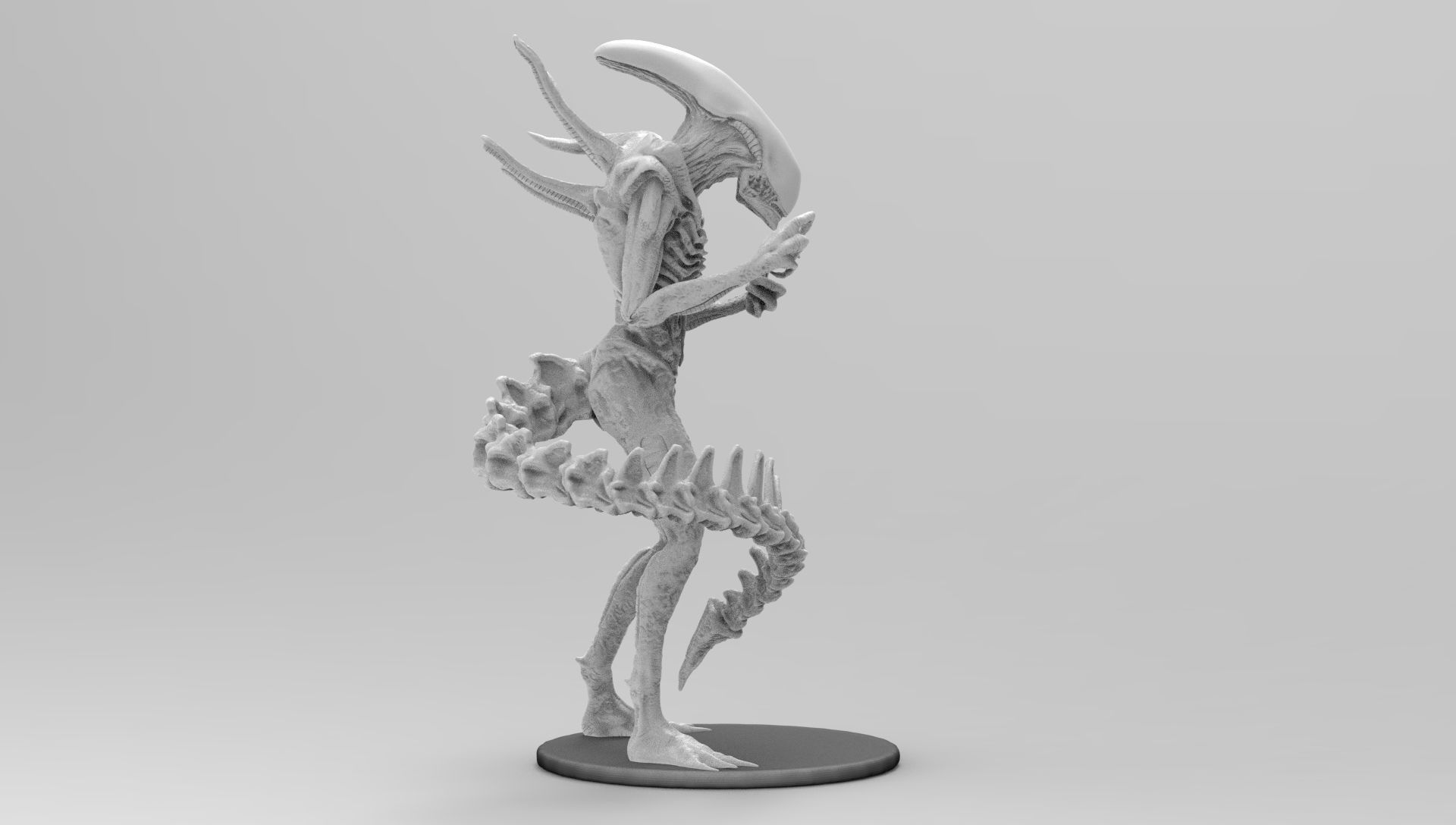 Alien Xenomorph Smoking Joint Tabaco Cigar  3D print model_23