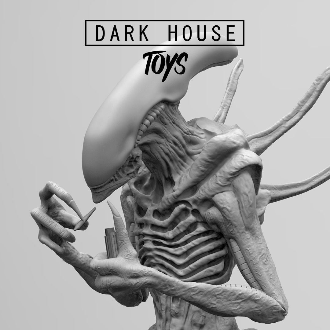 Alien Xenomorph Smoking Joint Tabaco Cigar  3D print model_26