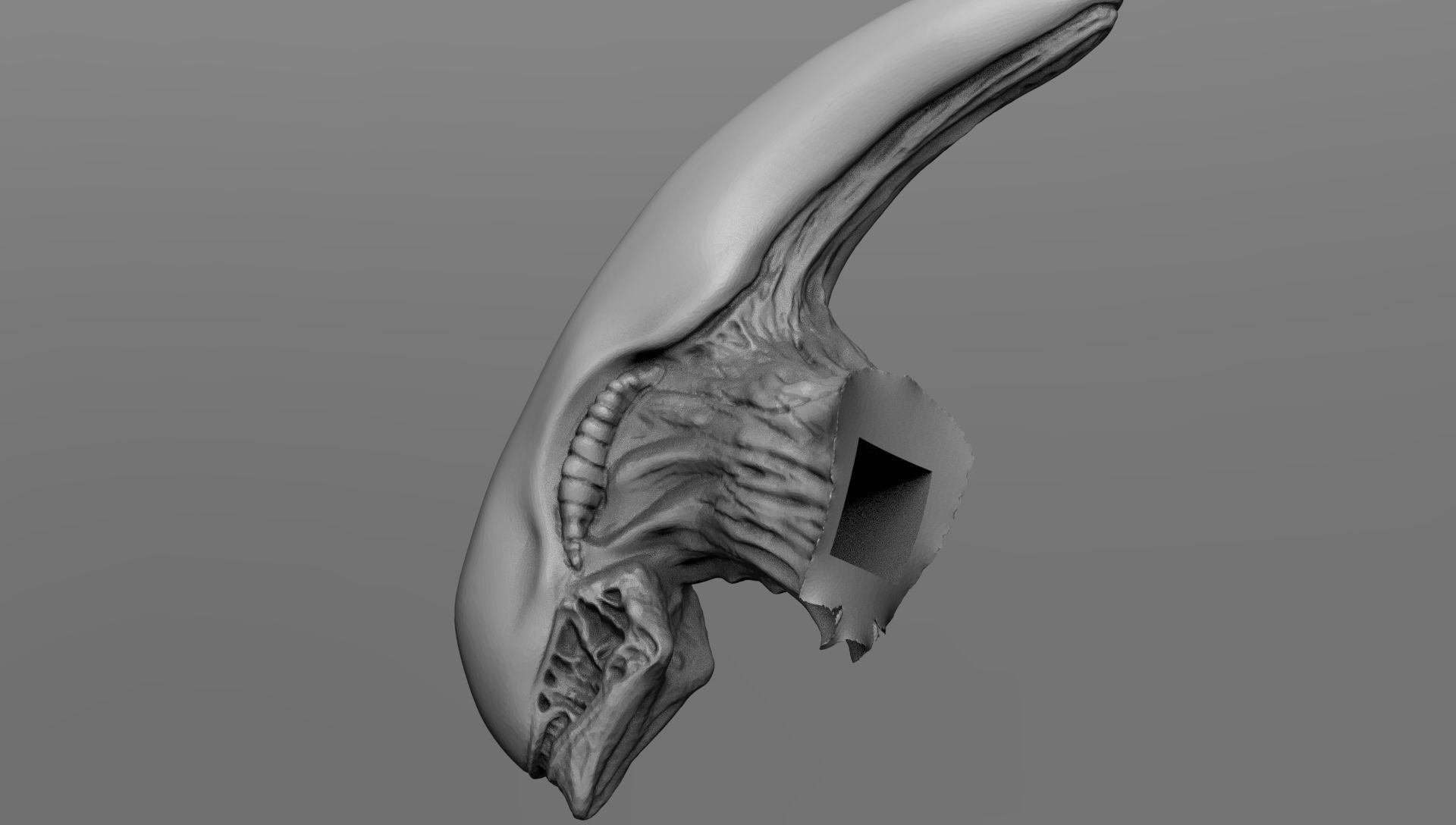 Alien Xenomorph Smoking Joint Tabaco Cigar  3D print model_13