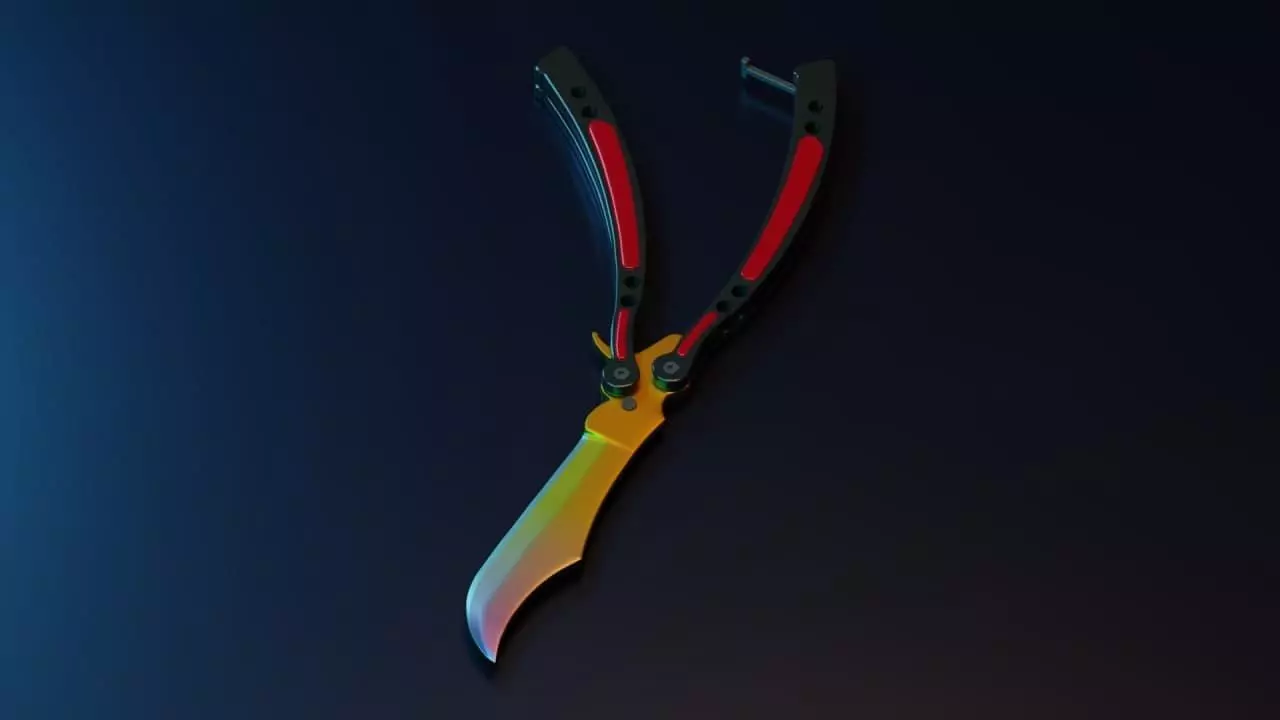 buterfly knife  3D model_0