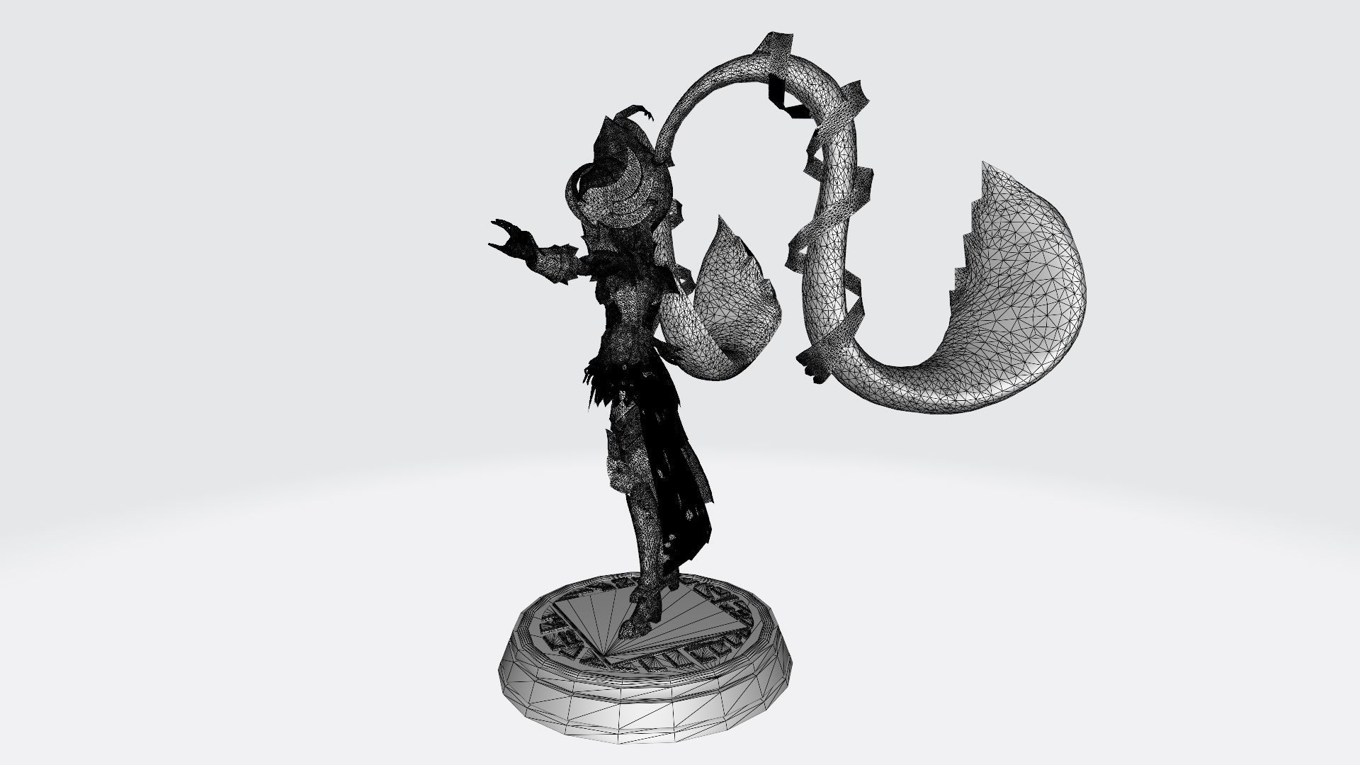 LovelyAngemon girl with long hair 3D print model_6