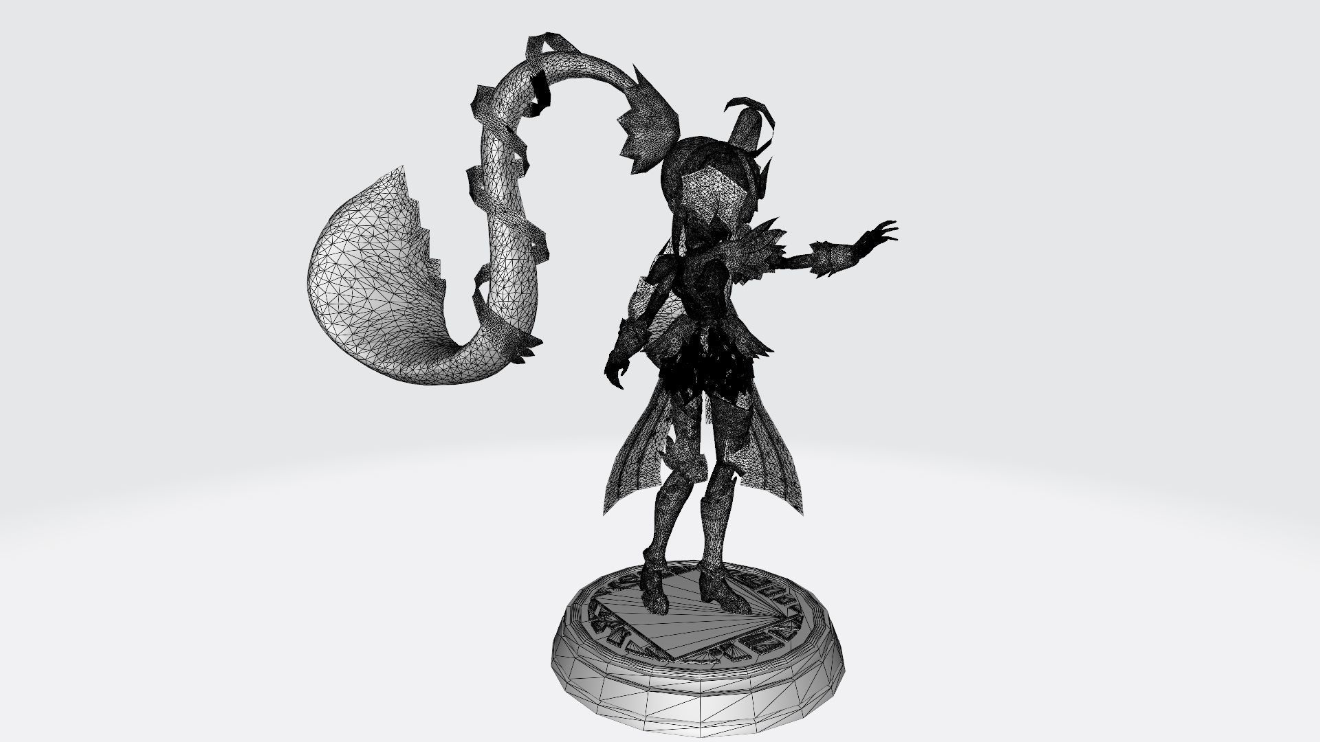 LovelyAngemon girl with long hair 3D print model_5