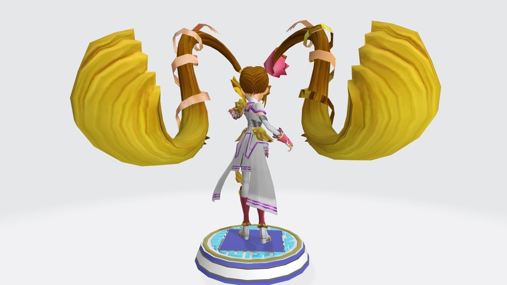 LovelyAngemon girl with long hair 3D print model_3