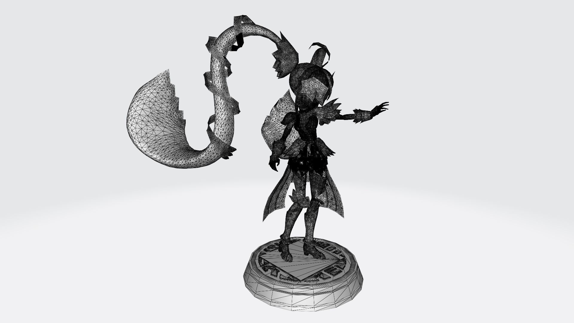 LovelyAngemon girl with long hair 3D print model_8