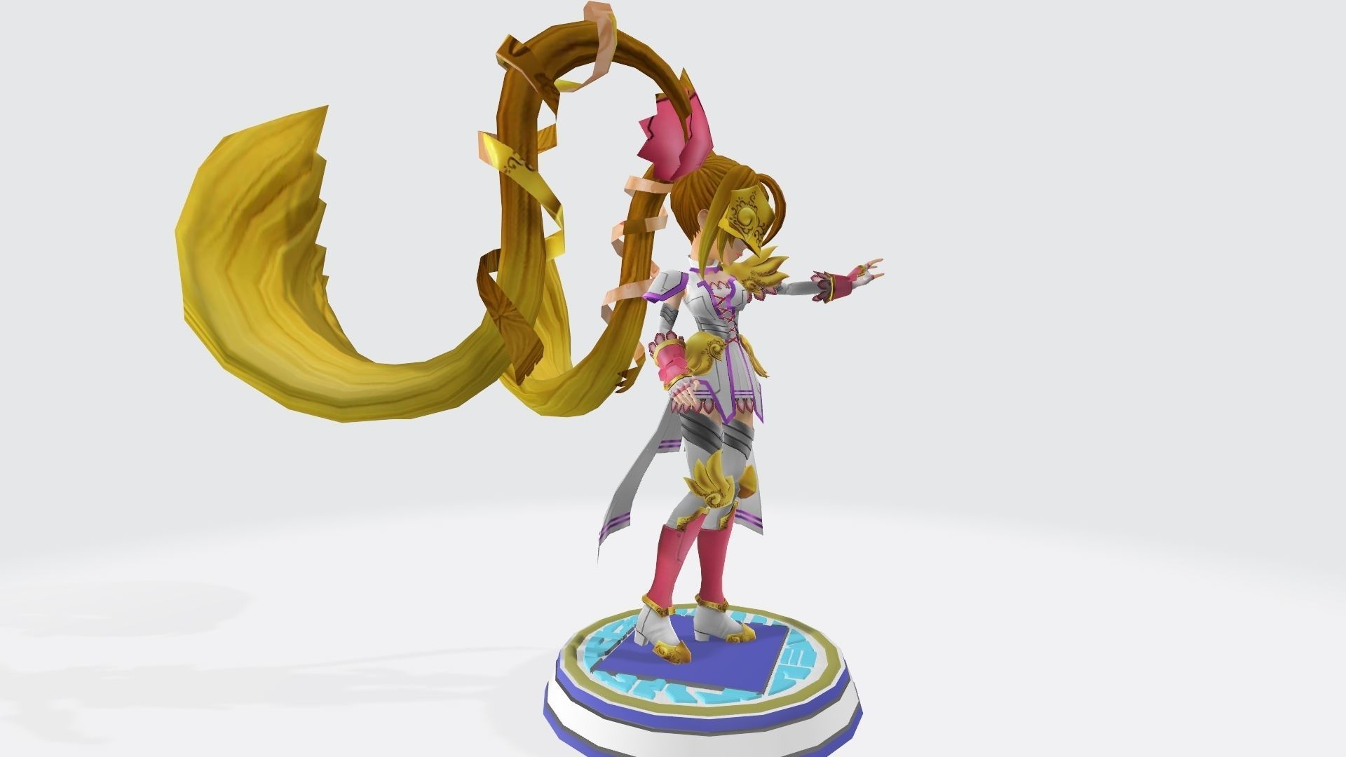 LovelyAngemon girl with long hair 3D print model_4