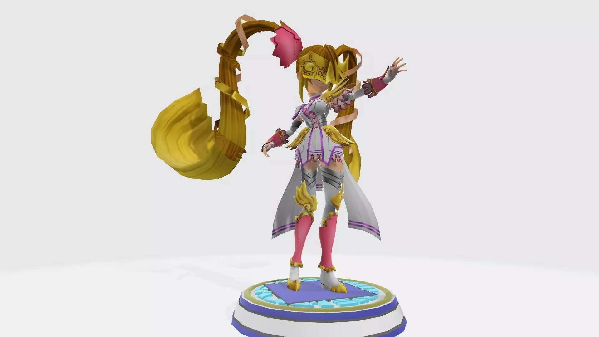 LovelyAngemon girl with long hair 3D print model_0