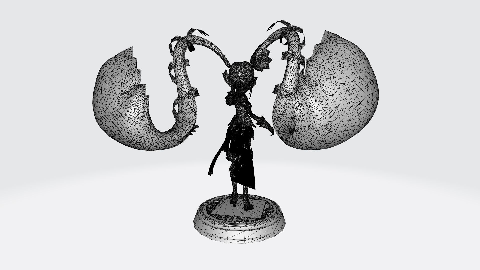 LovelyAngemon girl with long hair 3D print model_7