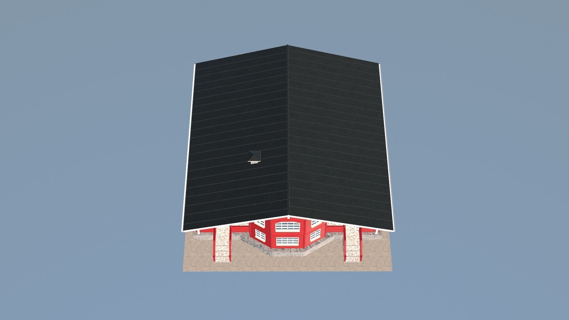 Log Cabin Painted 3D model_51