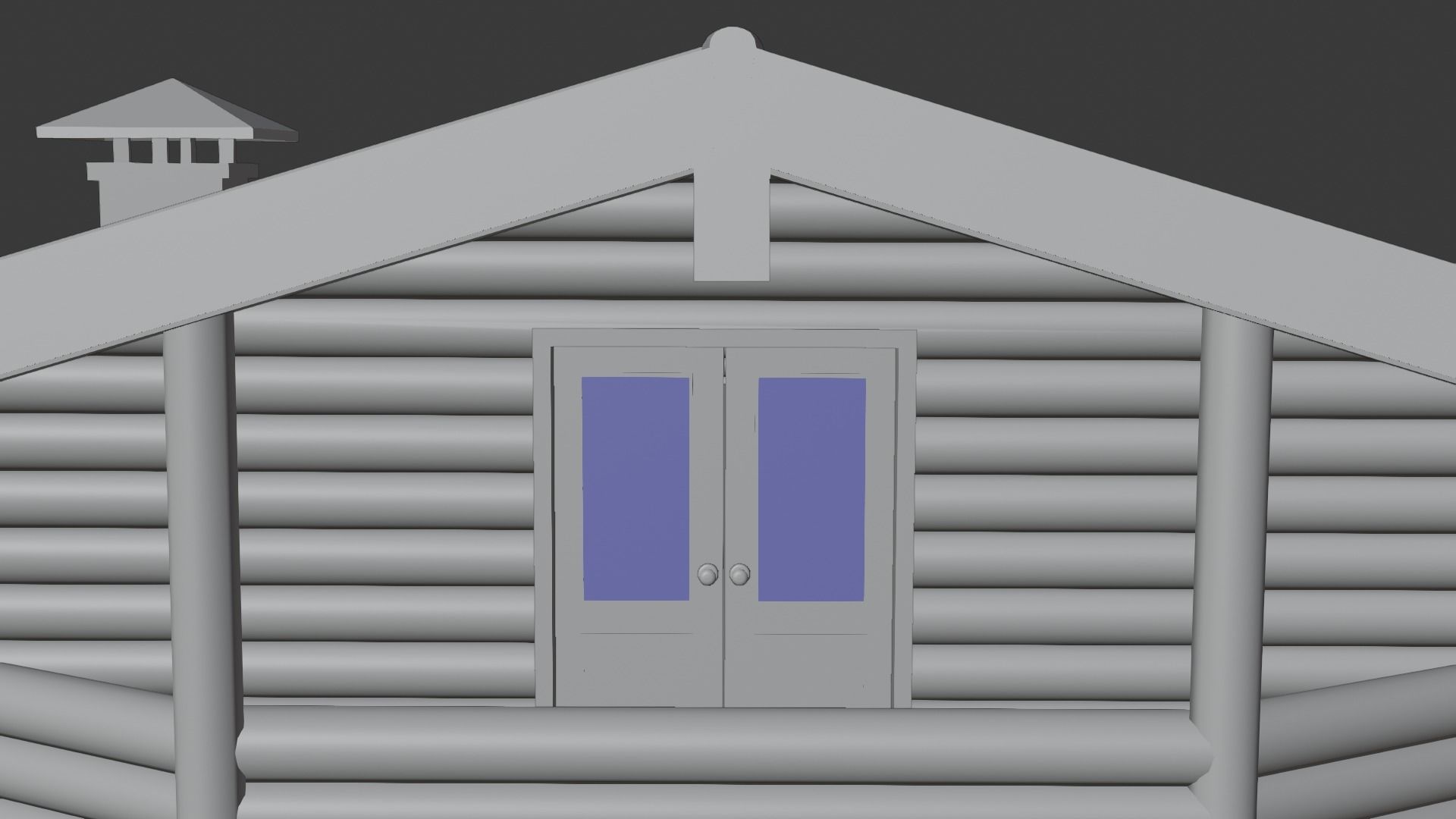 Log Cabin Painted 3D model_38