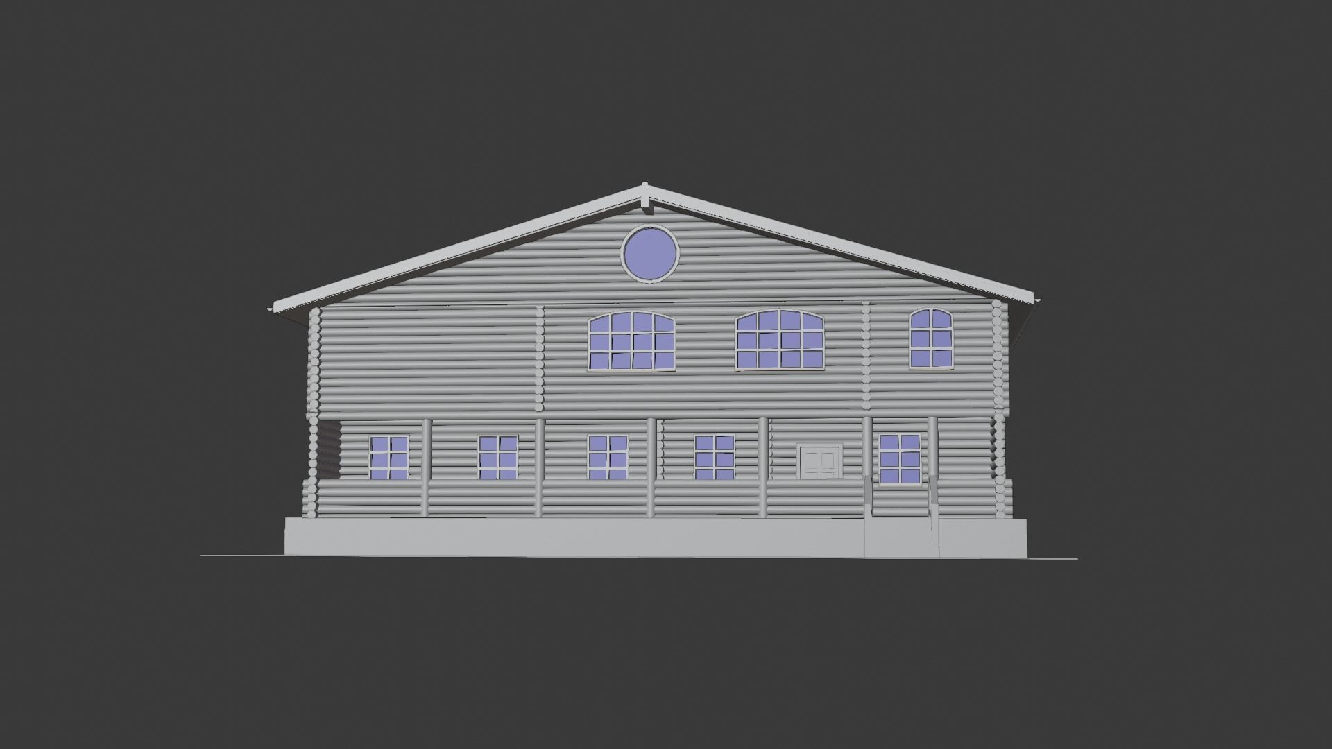 Log Cabin Painted 3D model_18