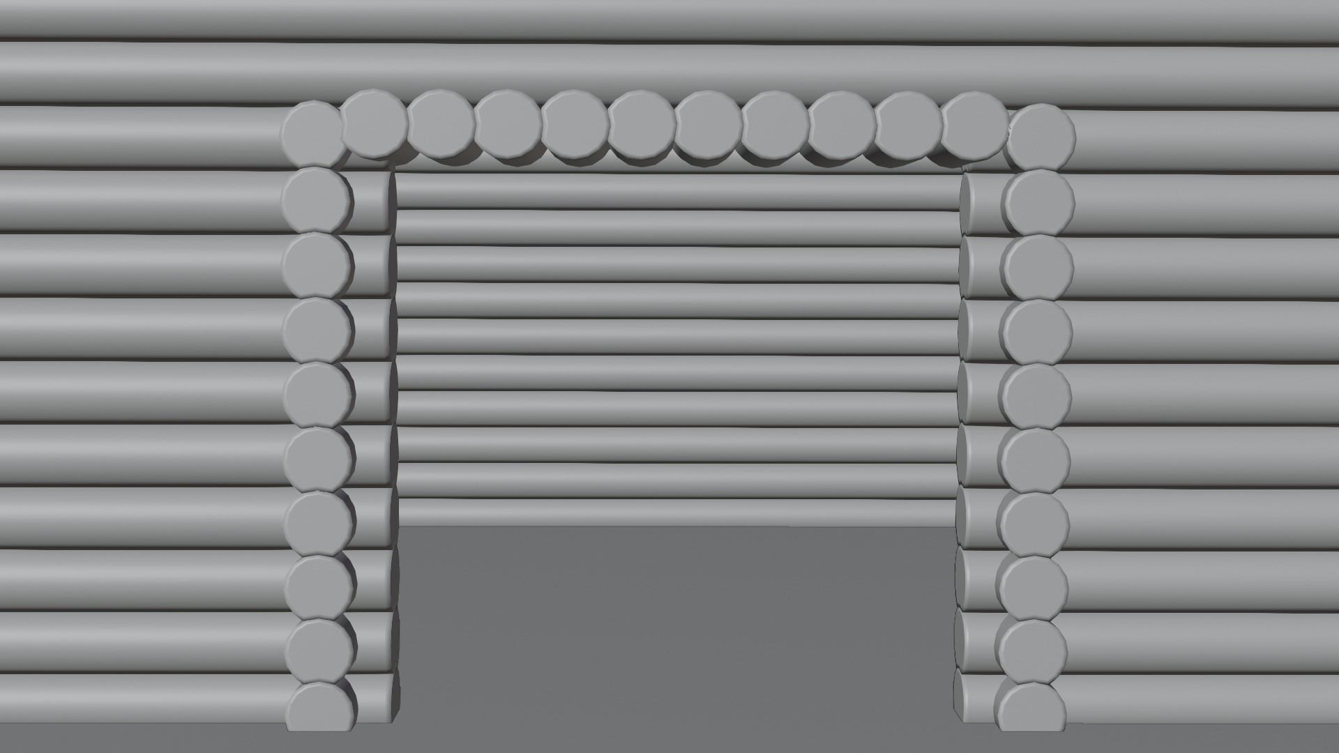 Log Cabin Painted 3D model_44