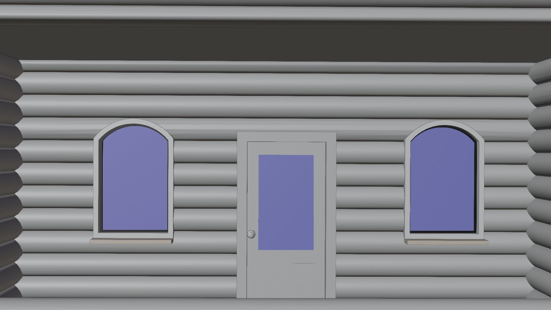 Log Cabin Painted 3D model_34