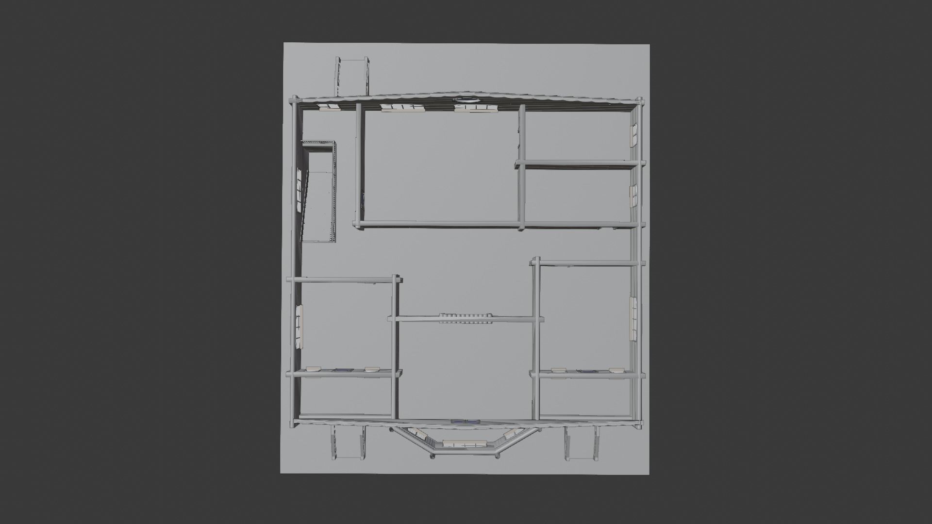 Log Cabin Painted 3D model_40