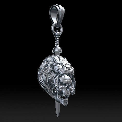 Hercules scull pendant 3D print model 3D print model
