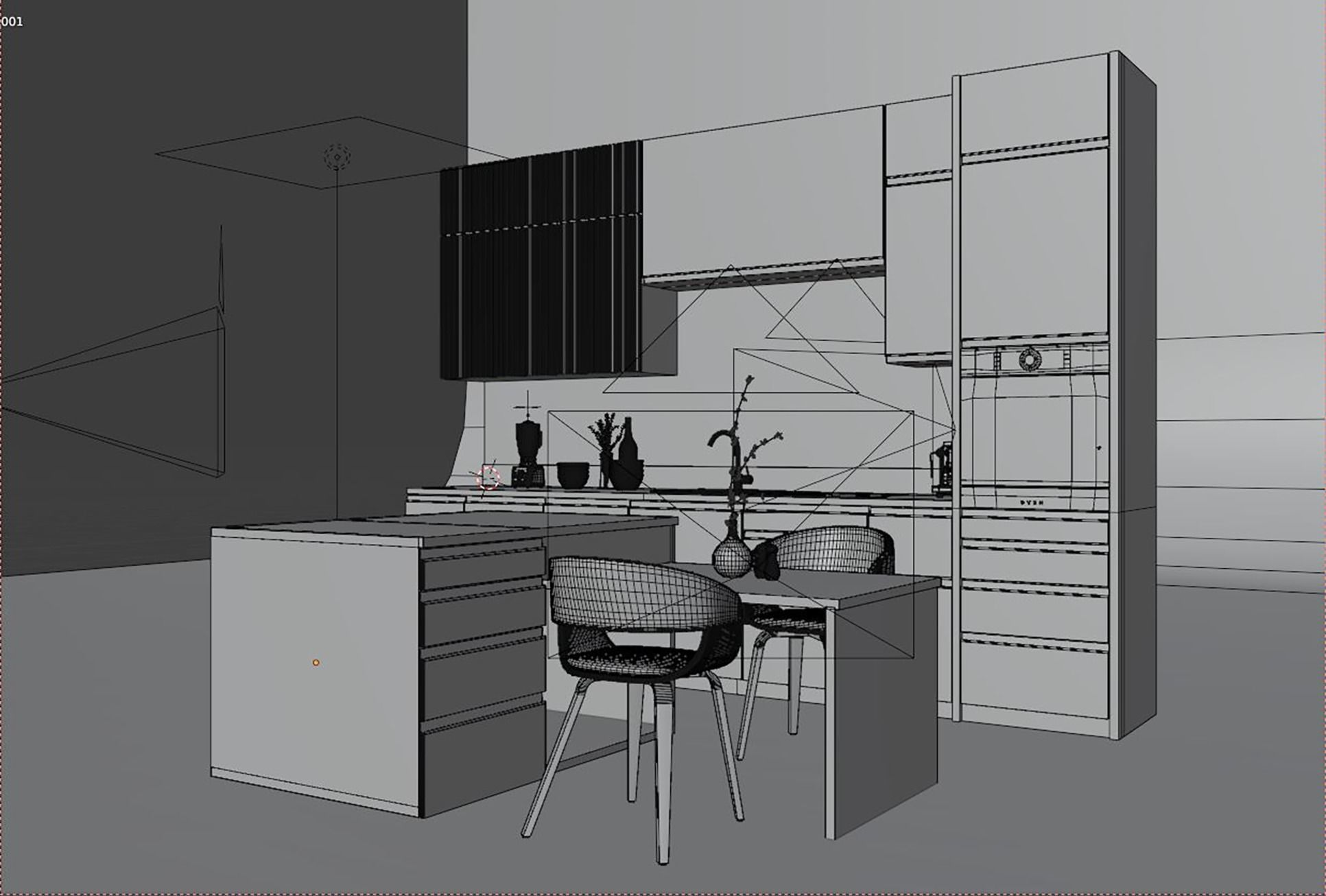 Modern Kitchen 3D model_6