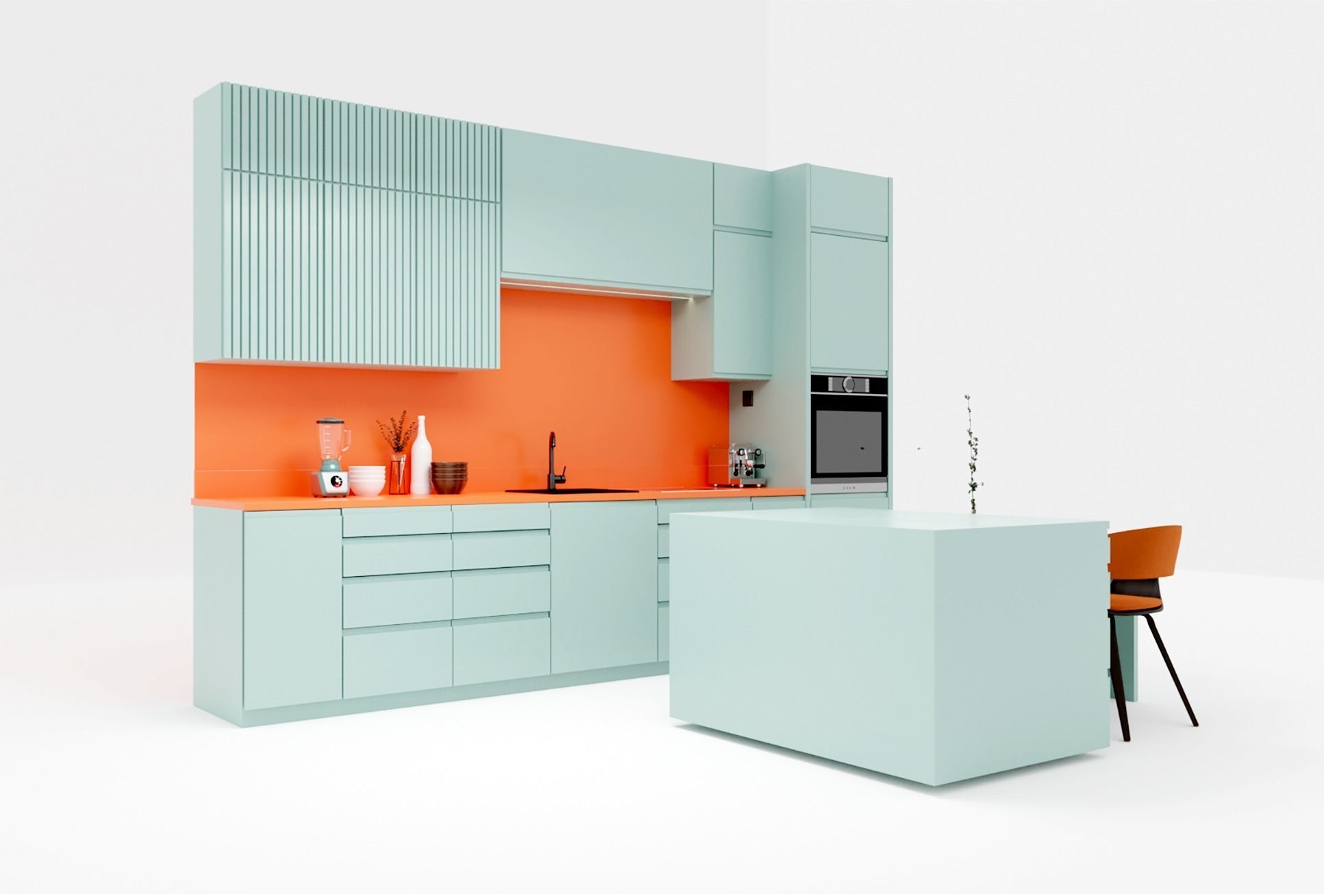 Modern Kitchen 3D model_2