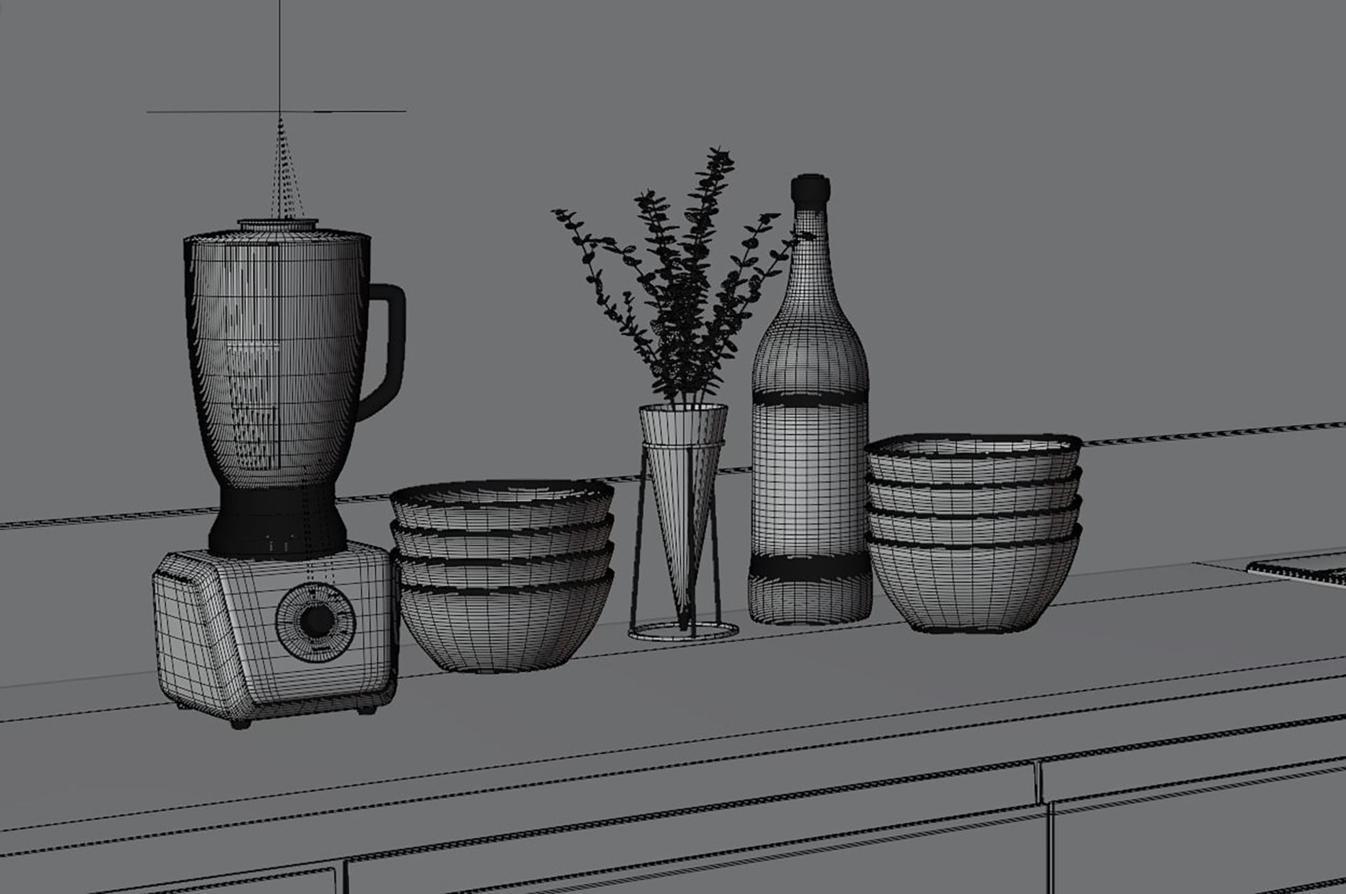 Modern Kitchen 3D model_7