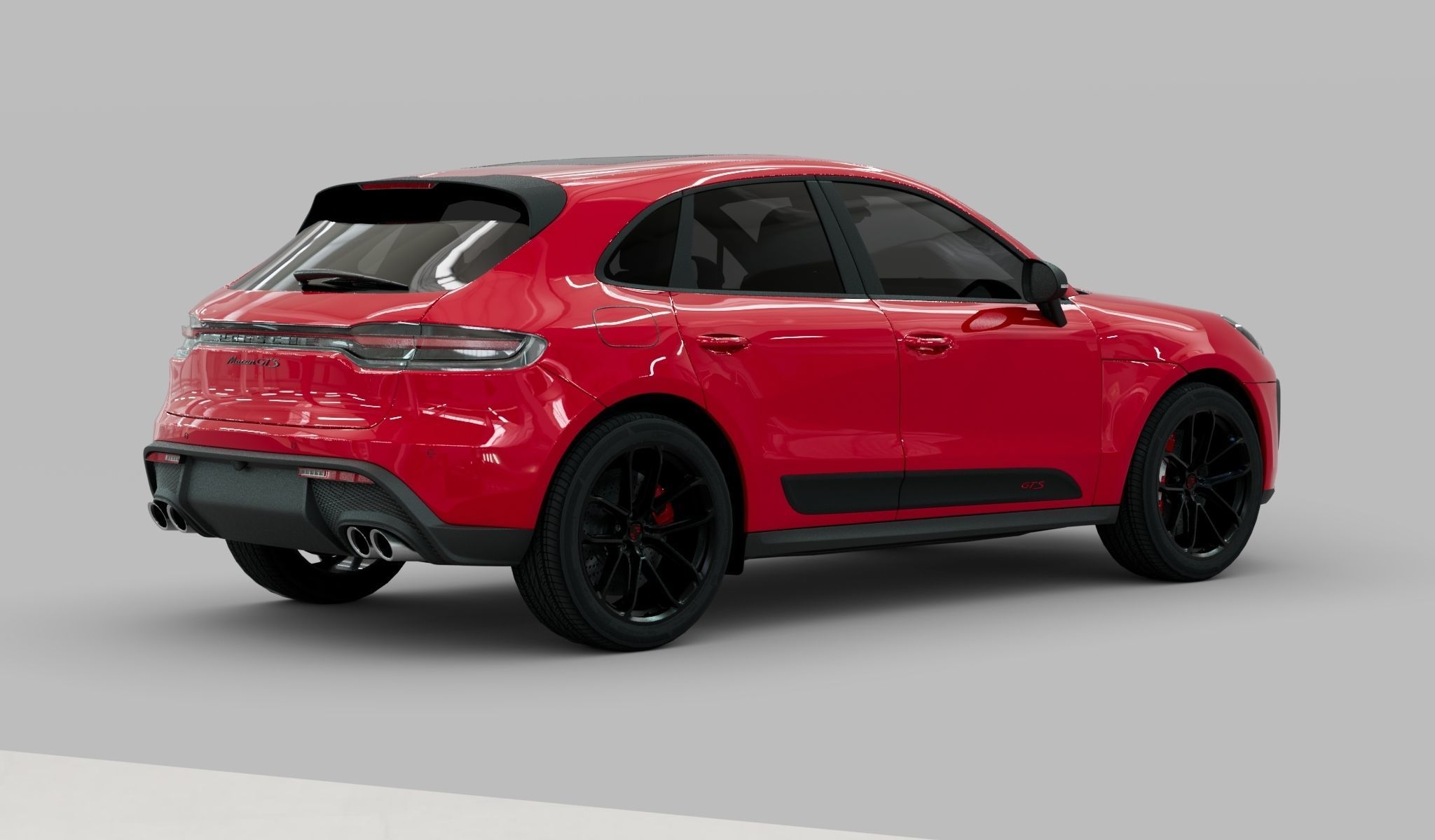 Porsche GTS macan 2022 Low-poly 3D model_4
