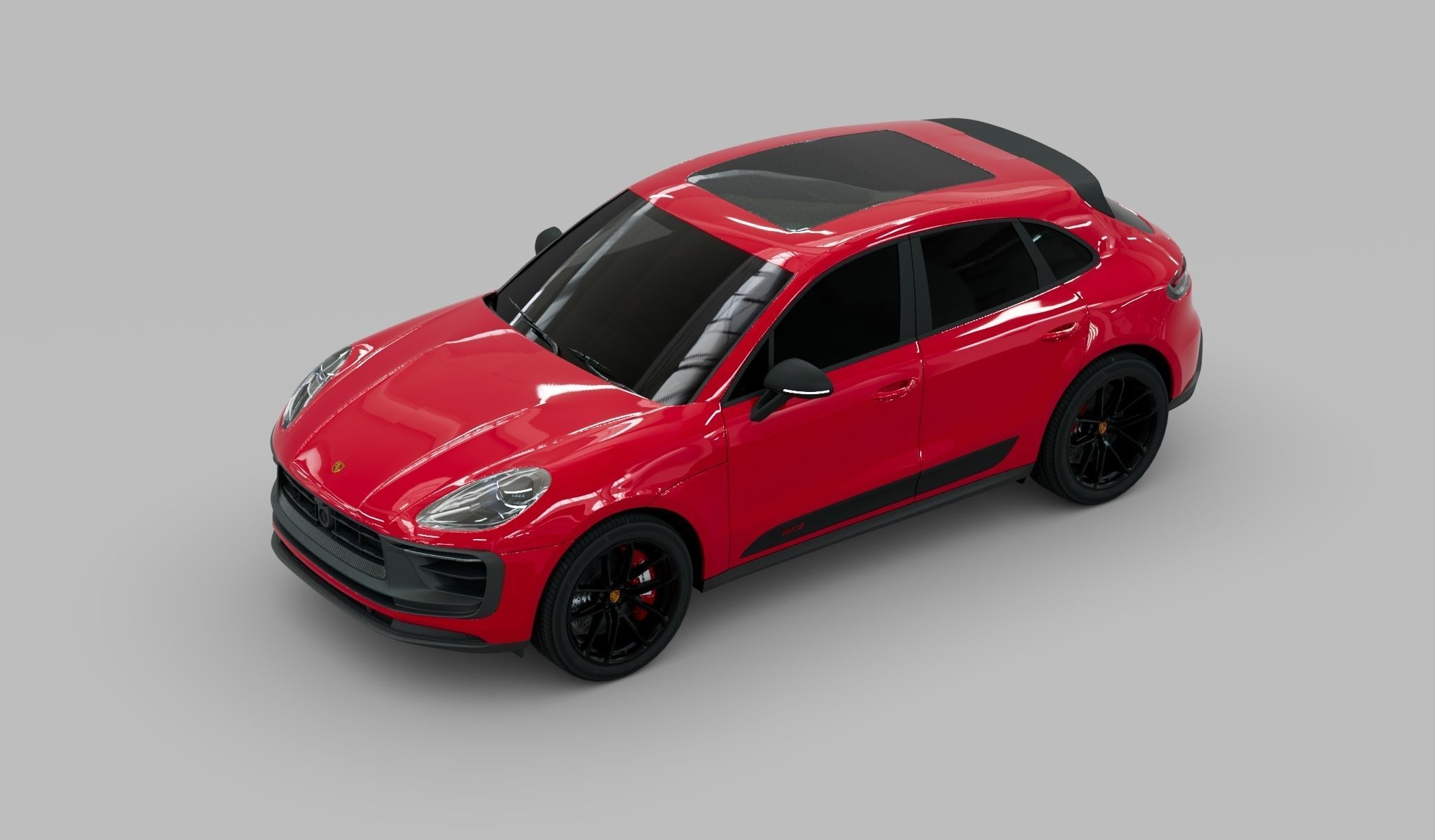 Porsche GTS macan 2022 Low-poly 3D model_5