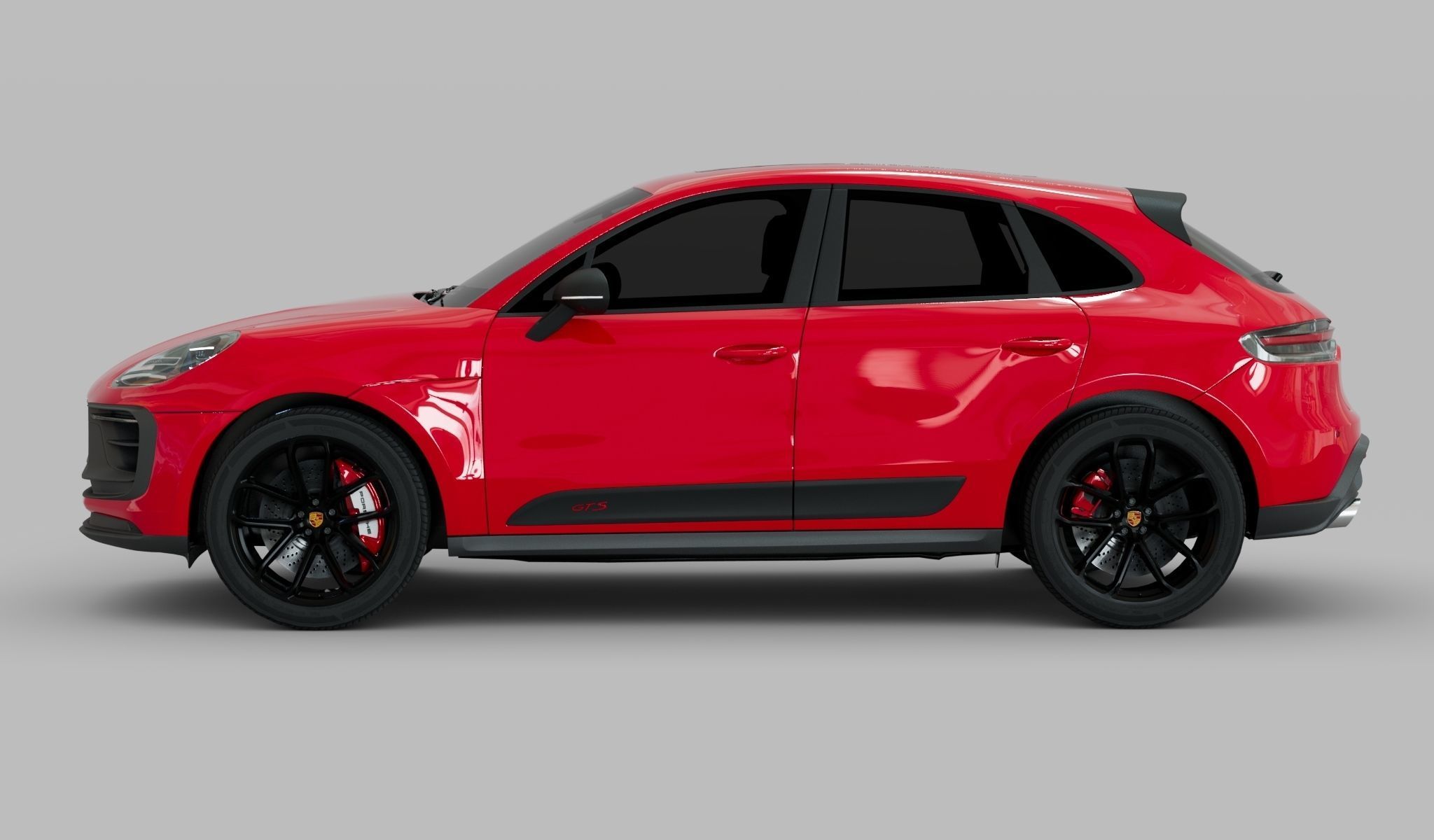 Porsche GTS macan 2022 Low-poly 3D model_3