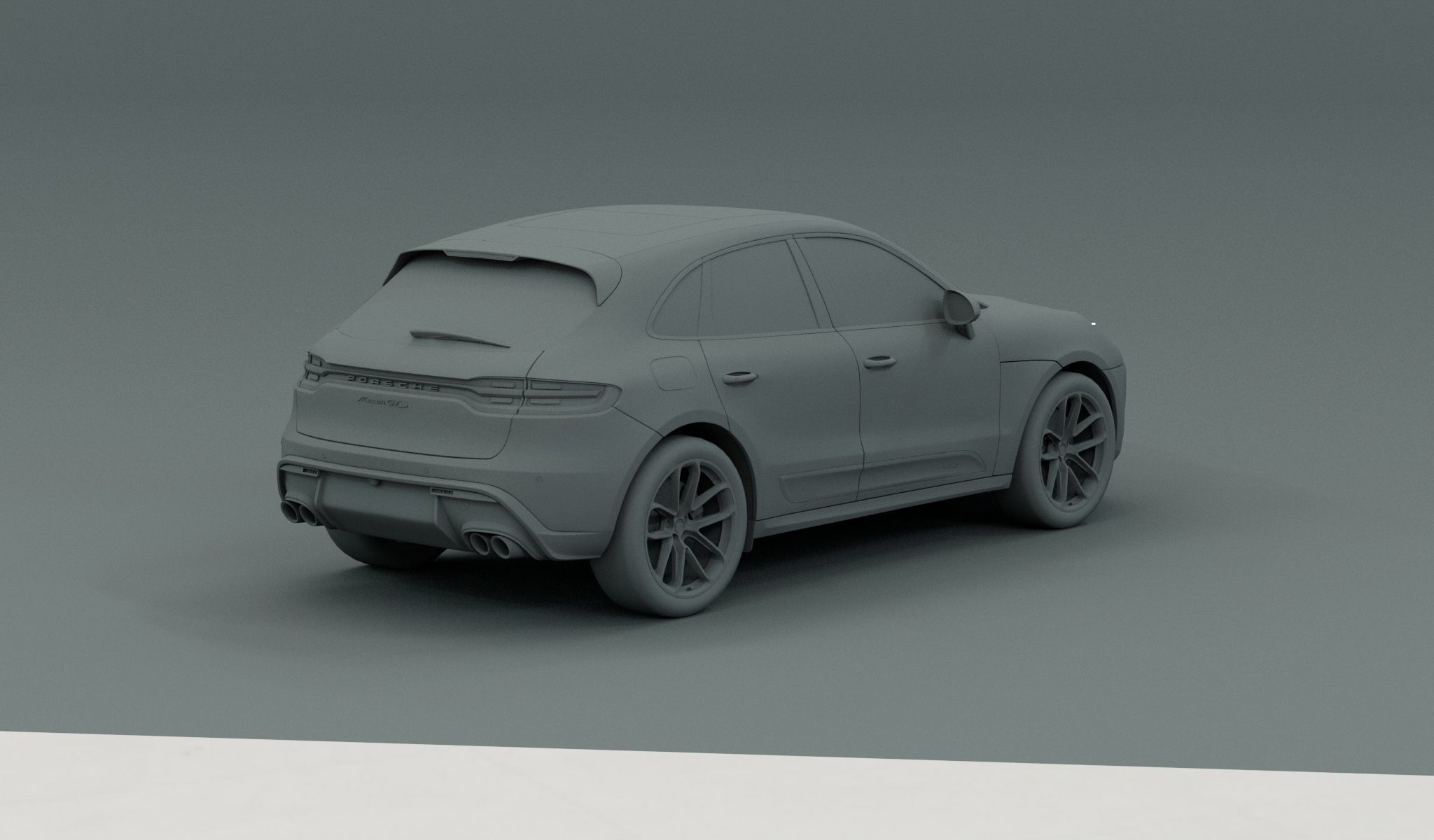 Porsche GTS macan 2022 Low-poly 3D model_9