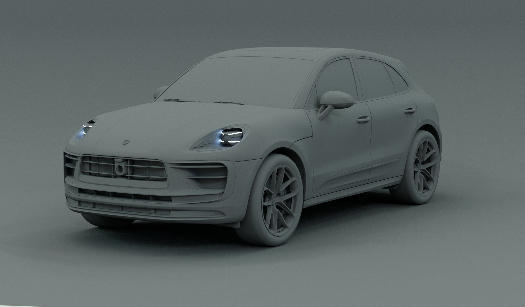 Porsche GTS macan 2022 Low-poly 3D model_8