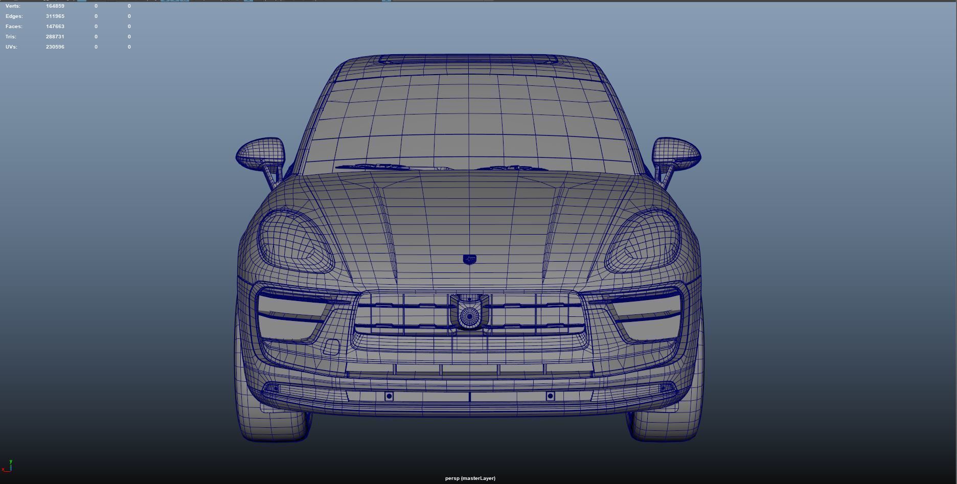 Porsche GTS macan 2022 Low-poly 3D model_11