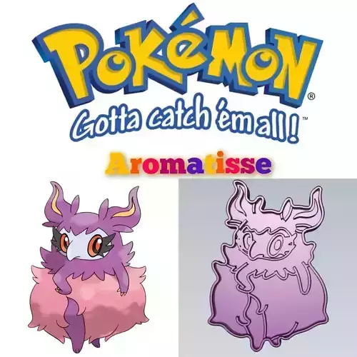 Amazing Pokemon Aromatisse Cookie Cutter Stamp Cake Decorating 