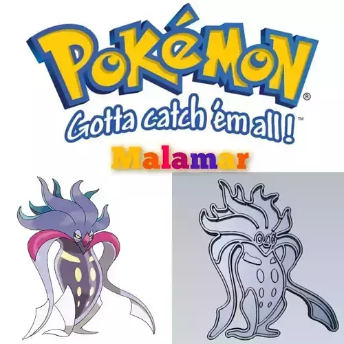 Amazing Pokemon Malamar Cookie Cutter Stamp Cake Decorating 