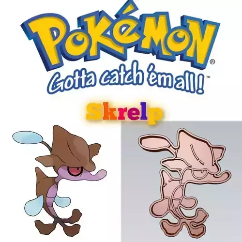 Amazing Pokemon Skrelp Cookie Cutter Stamp Cake Decorating 