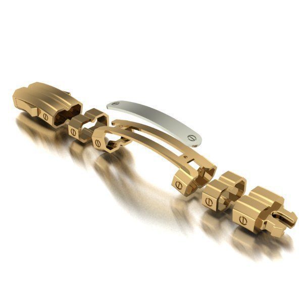 MEN LEATHER BRACELET  3D print model_3