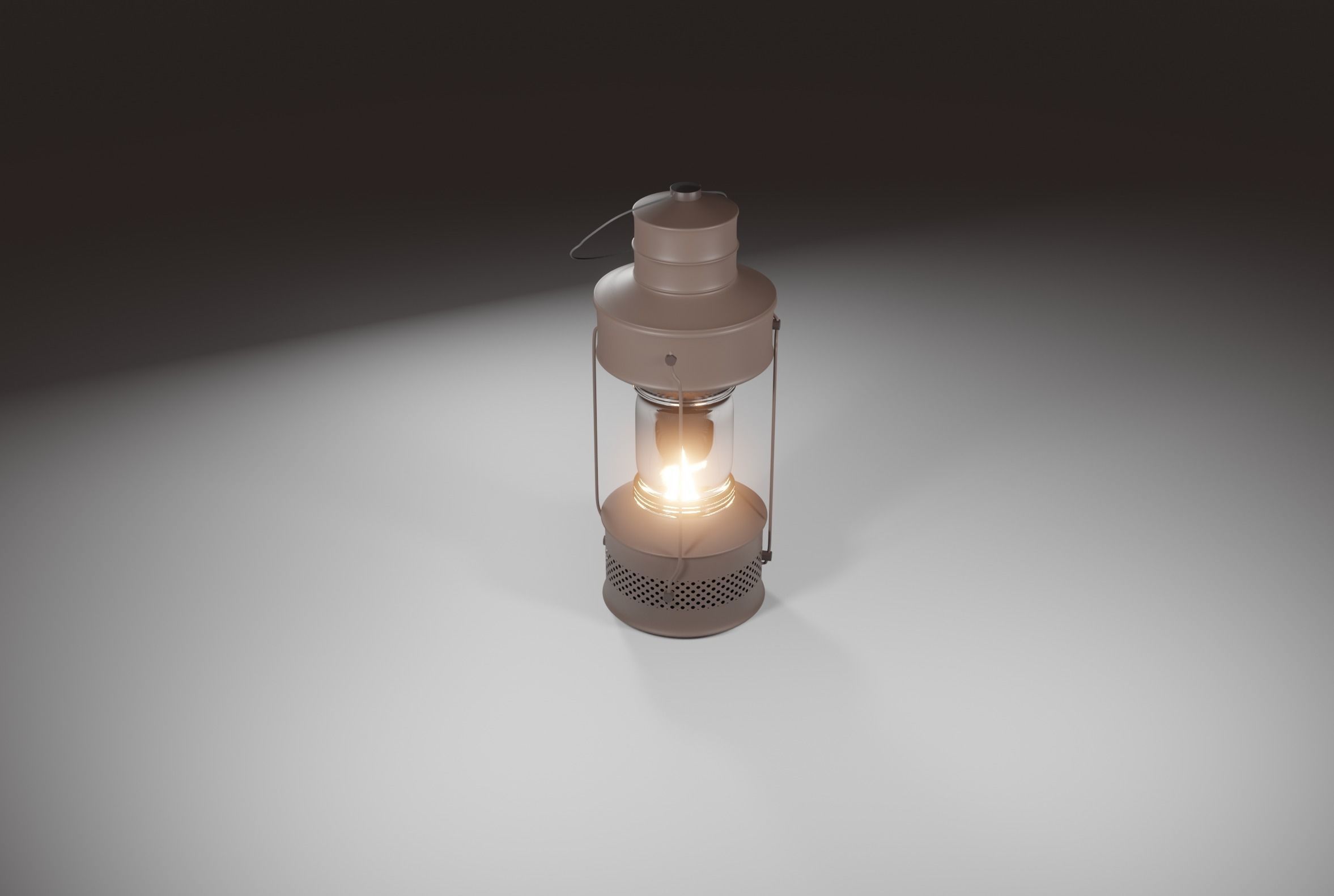 Low-Poly old latern Low-poly 3D model_3