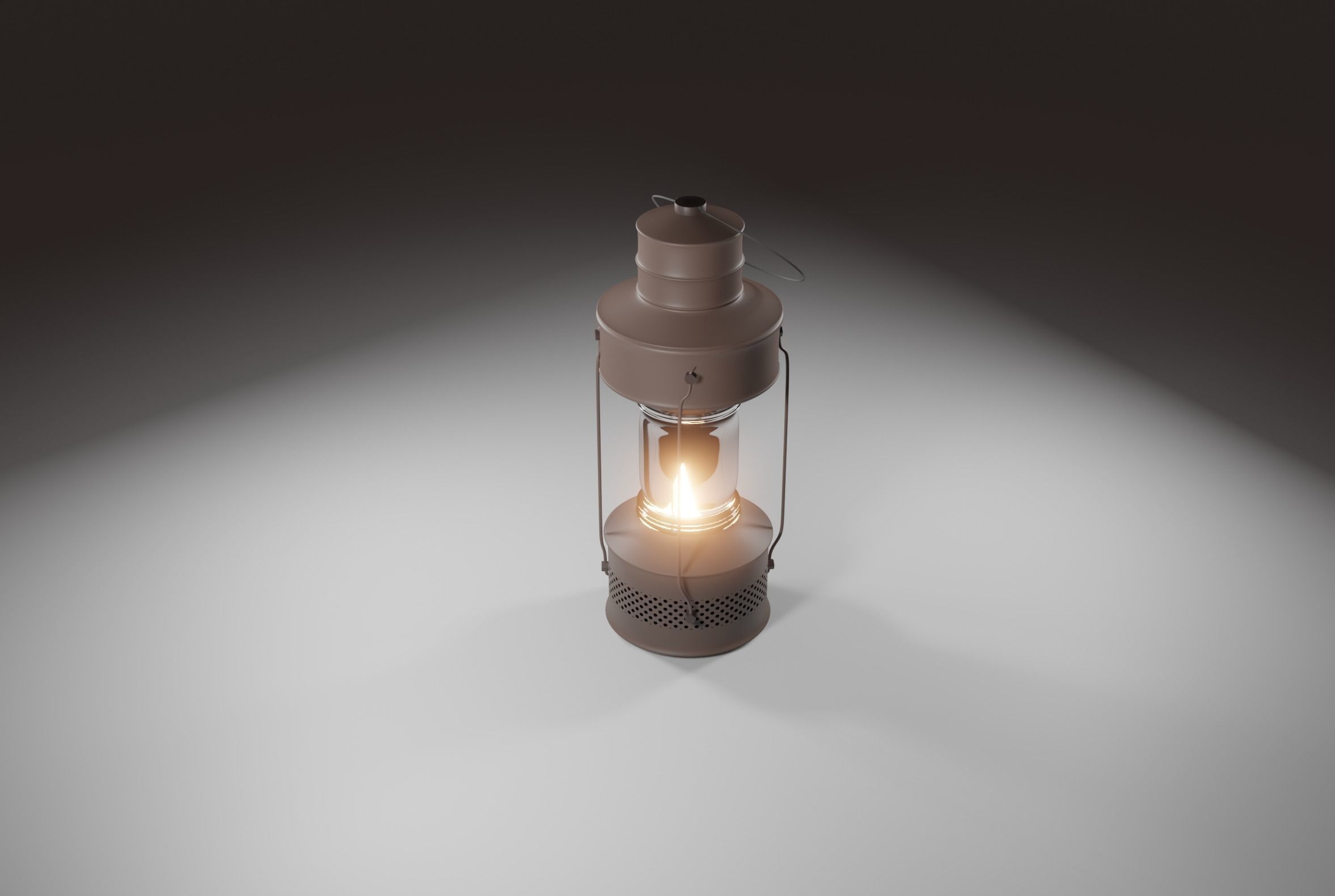 Low-Poly old latern Low-poly 3D model_6