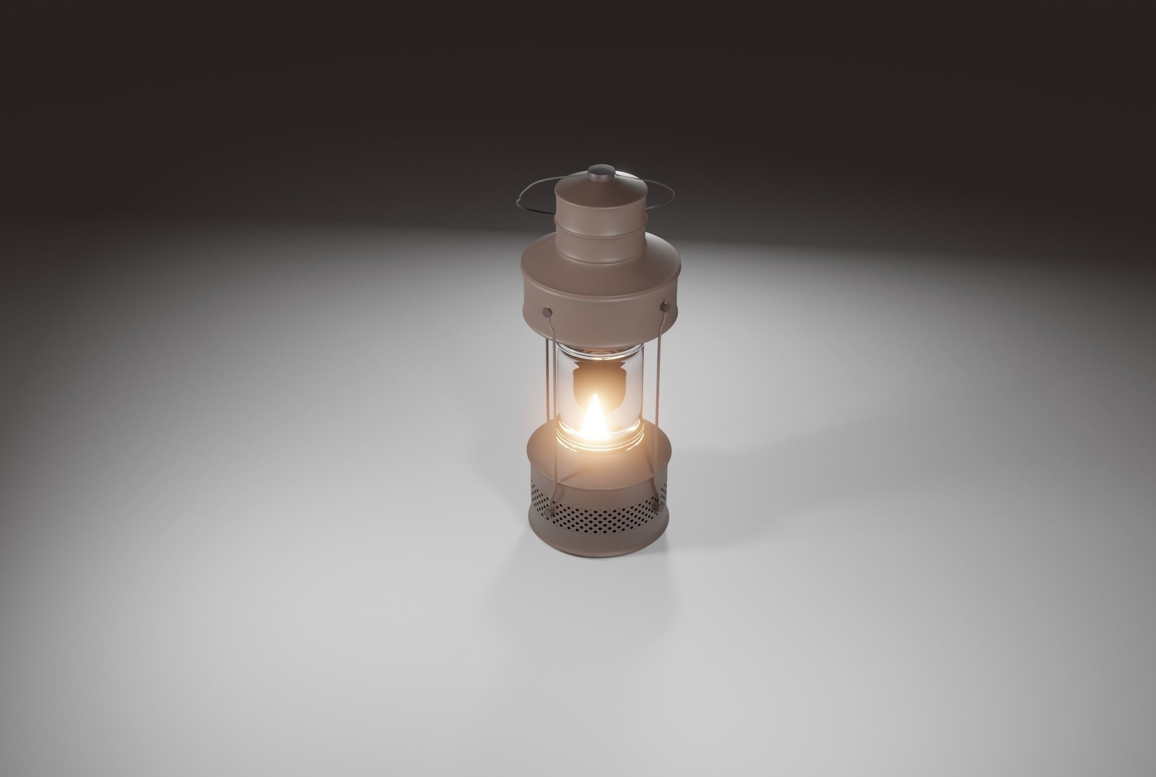 Low-Poly old latern Low-poly 3D model_4