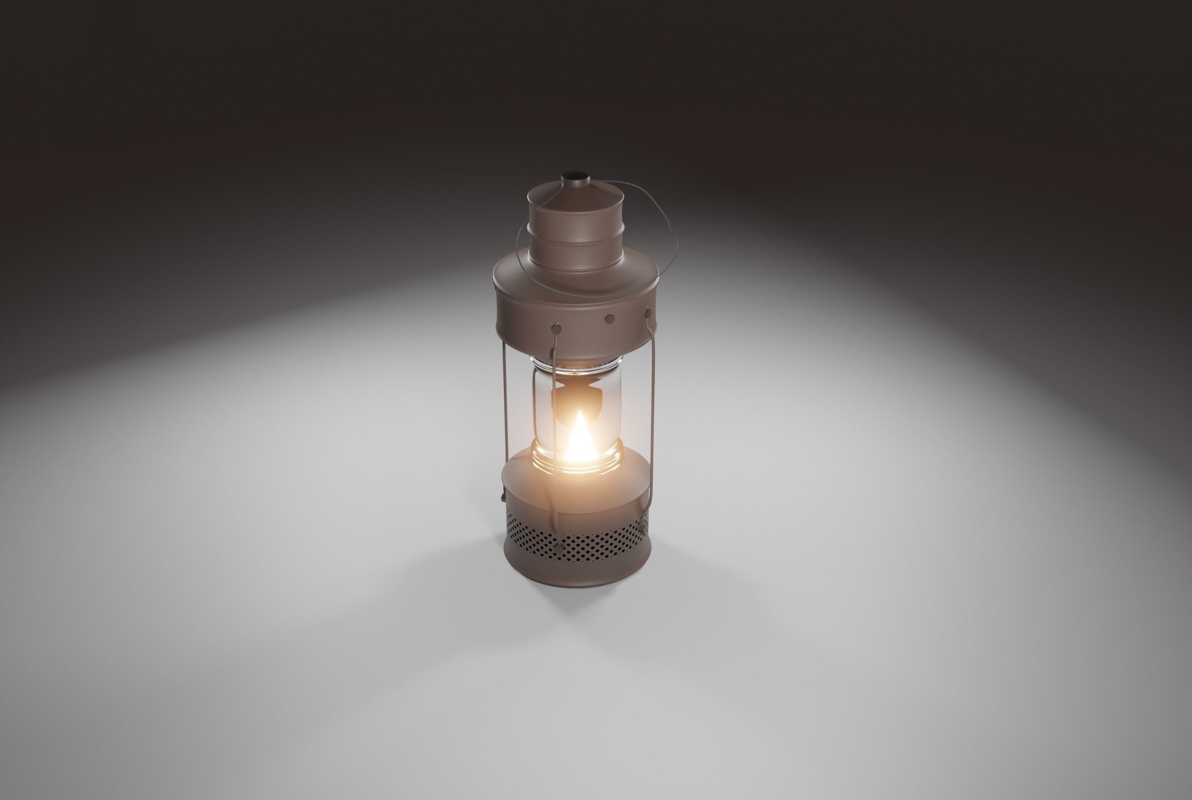 Low-Poly old latern Low-poly 3D model_9